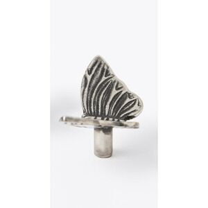 Anthropologie Melody Butterfly Knobs Drawer Pulls Silver Tone Sold Individually